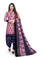 Cotton Suit Fabric with Dupatta for Women 