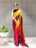 Festive Chinon Saree for Women 