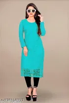 Net Kurti for Women,  Blue  