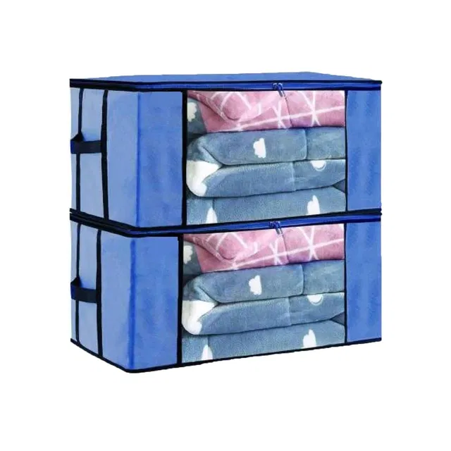 Non-woven Blanket Cover , Blue ,(Pack Of 2)