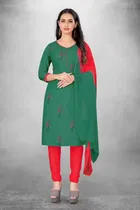 Cotton Slub Unstitched Dress Material for Women 