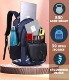 Polyester Backpack for Men & Women, Blue