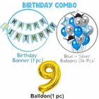 9th Happy Birthday Balloon Decoration Kit, Blue, Set of 1