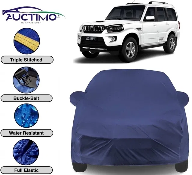 Immutable Car Cover For Mahindra Scorpio (With Mirror Pockets) (Blue) (Pack Of 1)