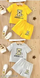 Hosiery Cotton Half Sleeves T-Shirt with Pant Clothing Set for Kids 