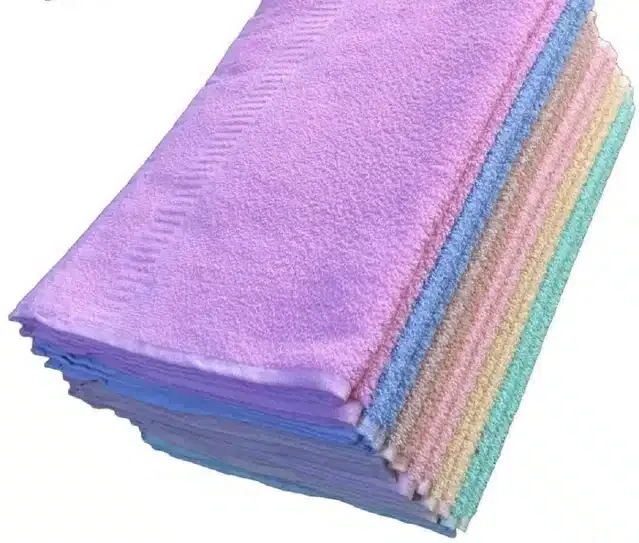 Cotton Super Absorbent Antibacterial Face & Hand Towels (Pack of 10) (Multicolor, 12x18 inches)