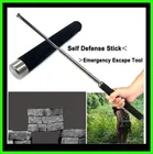 GLUMMY Foldable Self Defense Stick (Black & Silver, 24 inch)