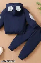 Polycotton Printed Clothing Set for Kids, Navy Blue 