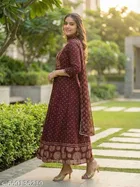 Solid A-line Kurta Set for Women 