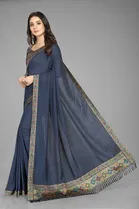 SVB Saree Vichitra Silk Saree With Jacquard Blouse 