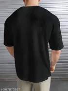 Cotton Blend T-shirt for Men, Black 