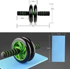 AJRO DEAL PREMIUM AB WHEEL ROLLER -GREEN Double-wheeled Abdominal Cross-fit Gym Equipment for Body Fitness Ab Exerciser Ab Exerciser 