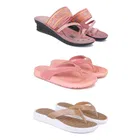 Combo of Heels with Slippers for Women 
