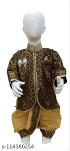 Cotton Full Sleeves Kurta with Dhoti Pant Clothing Set for Boys 