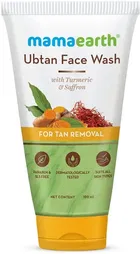 Mamaearth Ubtan Natural Face Wash For all Skin Type with Turmeric & Saffron for Tan Removal – 150 ml