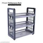 Plastic Multipurpose Storage Rack (Multicolor)