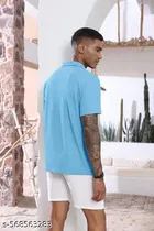 Cotton Blend T-shirt for Men, Blue 