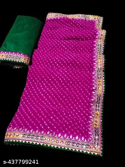 Georgette Printed Saree for Women (Pink, 6.1 m)