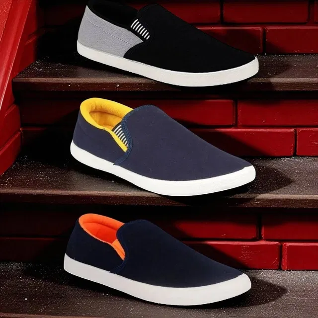 Casual Shoes for Men, Pack of 3, Multicolor (8)