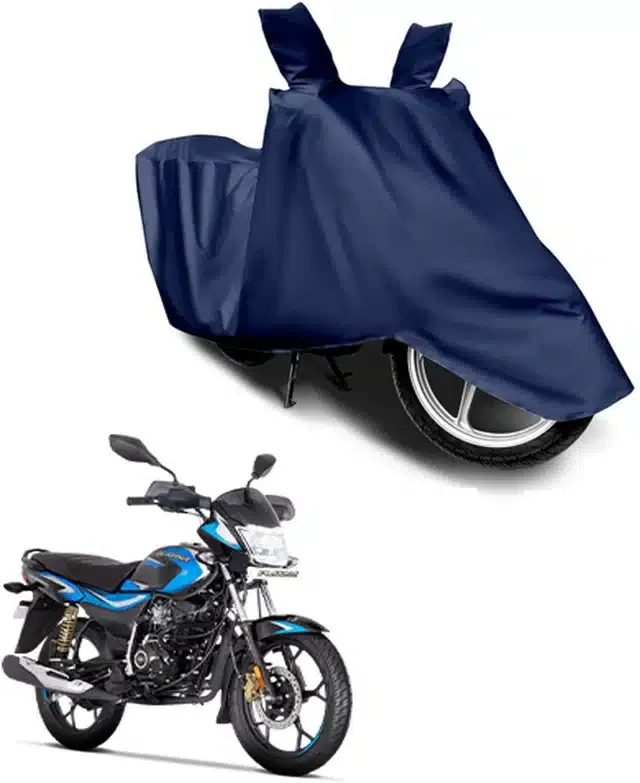 Waterproof & UV Protection Polyester Full Body Cover for Bajaj Platina 110 Bike (Blue)