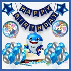 Baby Shark Theme Birthday Decoration,Navy Blue,Set Of 1