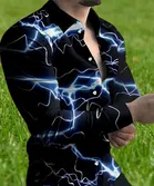 Lycra Printed Shirt For Men, Blue 