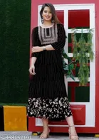 Rayon Printed Kurti for Women 