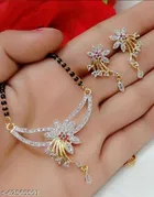 Alloy Mangalsutra with Earrings for Women 