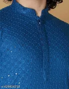 Embroidered Mandarin Neck Kurta for Men 