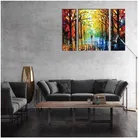 Akarts scenary with couple painting set of 3