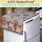 KANUSHI Industries® 1Pc Fridge Cover for Top with 6 Utility Pockets + 2 Fridge Handle Cover 