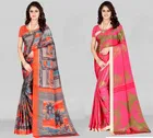 Crepe Printed Saree for Women 