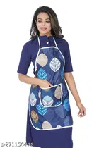 KANUSHI Industries® Washabl&Dustproof Top Load Fully Automatic Washing Machine Cover+1 Pc Fridge Cover+1 Pc Microwave Cover+ Apron for Kitchen Front 