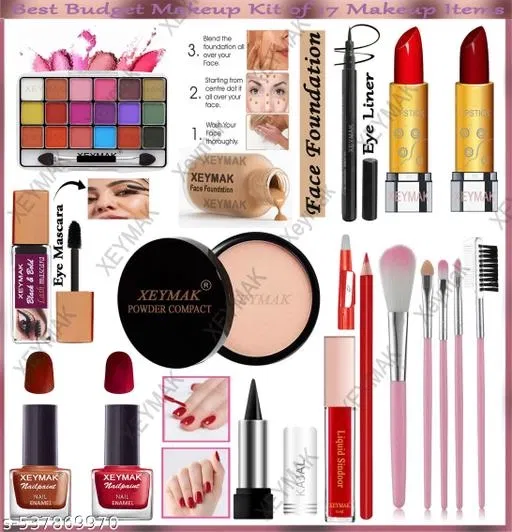 Face Makeup Combo, Multicolor, Set of 1