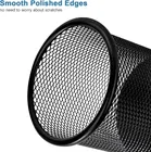 Metal Pen Holder Round Shape and 5 Pcs Ezee Click 0.7 to 1 mm Ball Pen 