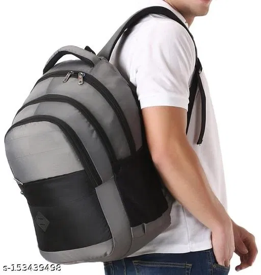 Nylon Backpack for Men & Women, Grey