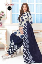 Sharda Alluring Leon Crepe Women Printed Unstitched Casual Dress Material Suit 