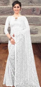 Net Floral Saree for Women 