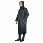 Solid Overcoat with Hoods and Side Pocket Raincoat for Men 