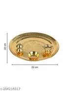 Stainless Steel Pooja Thali Set 