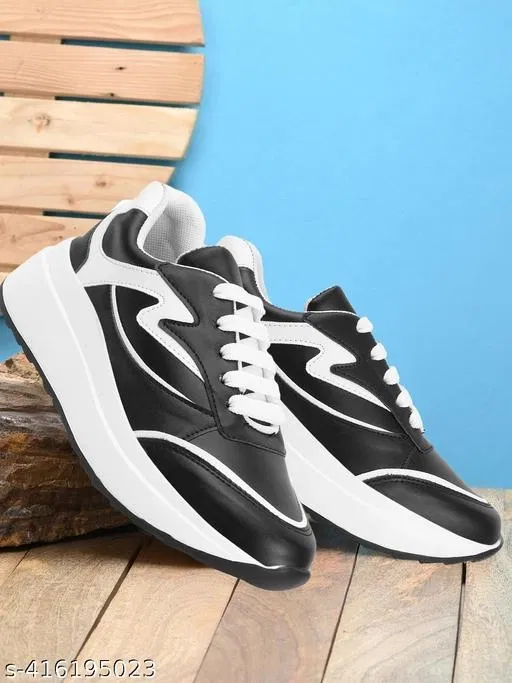 Casual Shoes for Women (Black, 6)