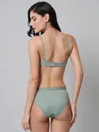 Cotton Blend Non Wired Padded Lingerie Set for Women 