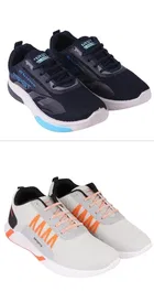 Sports Shoes for Men, Pack of 2, Grey & Blue 