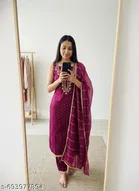 Bandhani Printed Jaipuri Kurti for Women 