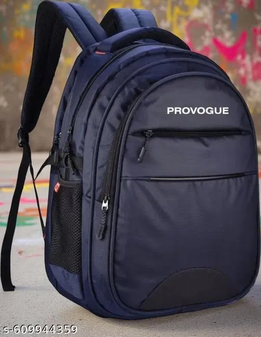 Polyester Backpack for Men & Women, Navy Blue