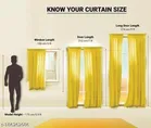 KANUSHI Industries® 2 Pieces Washable Polyster Panel Design Eyelet Window Curtain Set 