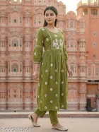 Embroidered Chikankari Kurta Set for Women 