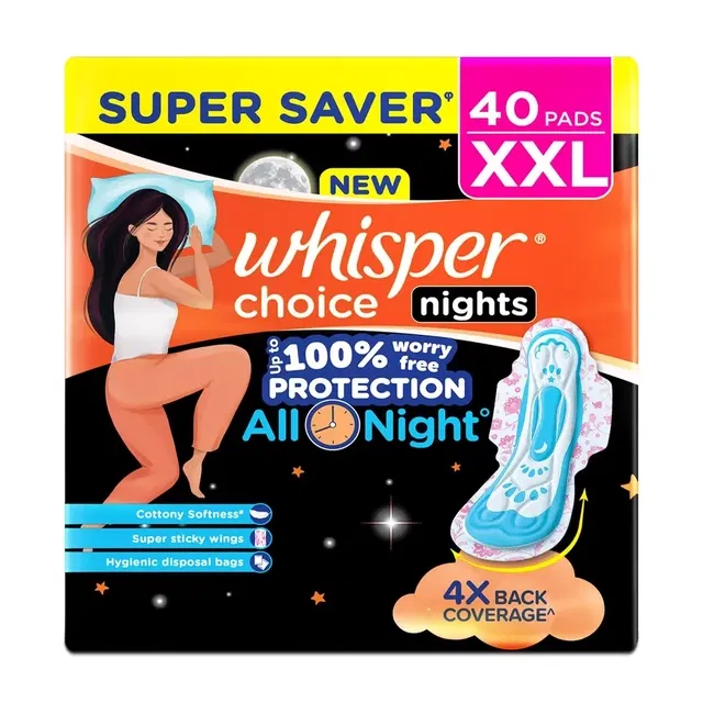 व्हिस्पर चॉइस नाइट्स पैड XXL 40 Pc