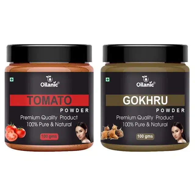 Natural Tomato & Gokhru Powder for Skin & Hair (Pack of 2, 100 g)
