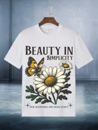Polyester Printed T-Shirt for Kids, White 